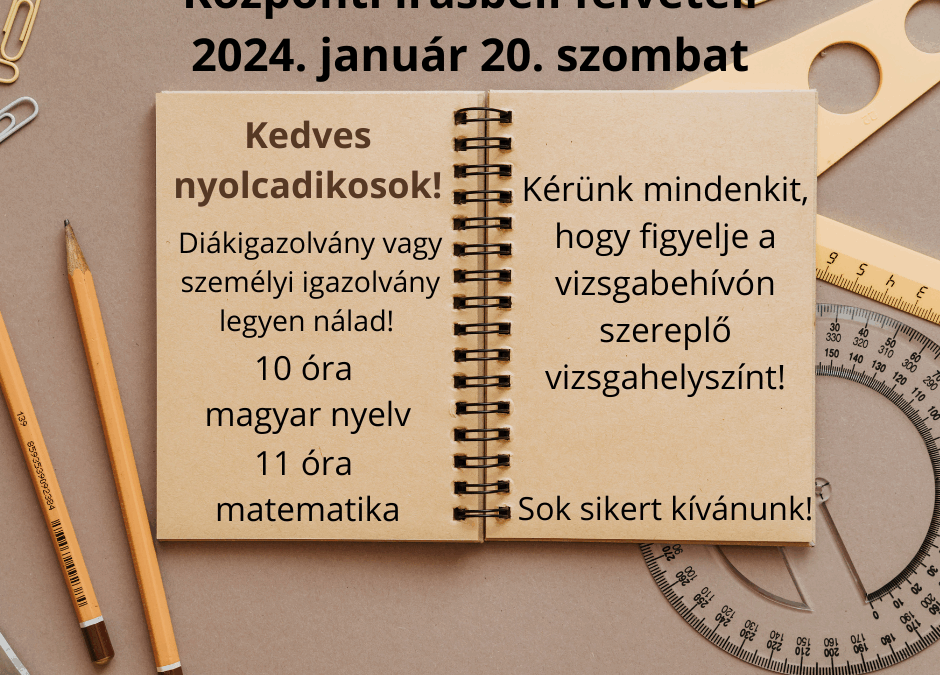 Központi írásbeli felvételi 2024