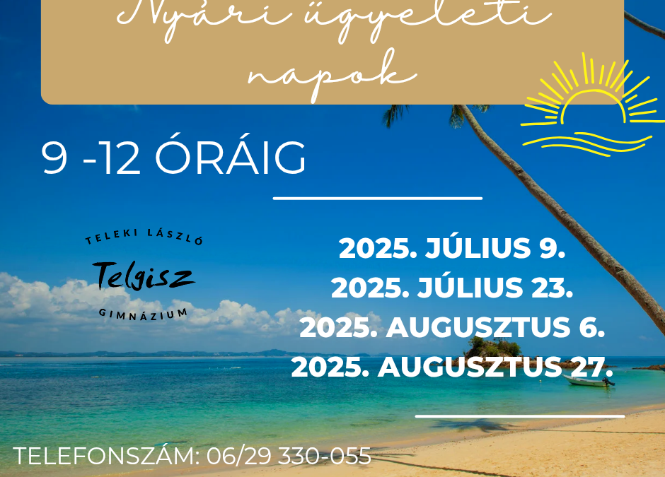 Nyári ügyeleti napok